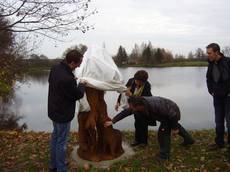 Ein Holzfischer für die Klädener Anglerfreunde Ein Holzfischer für die Klädener Anglerfreunde