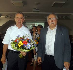 Hier auf dem Foto Wilfried Rogge mit Eckard Erxleben 