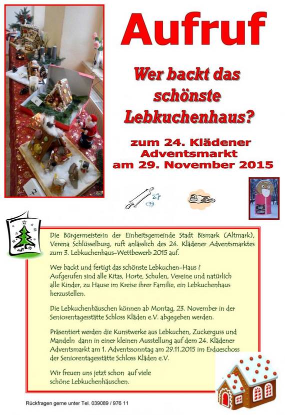 Wer backt das schönste Lebkuchenhaus