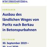 Baustellenschild LWB Poritz Berkau