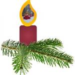 30. Klädener Adventsmarkt kerze mit zweig kopie