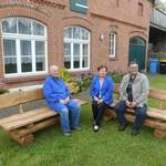 V.l.n.r. Ortsvorsteher Erich Mewes, Einheitsgemeindebürgermeisterin Verena Schlüsselburg und Projektbegleiter Dirk Fähse.