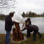 Ein Holzfischer für die Klädener Anglerfreunde