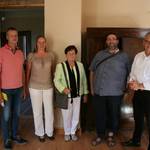 Von links nach rechts: Ottmar Wiesel (Bauamt Stadt Gardelegen) , Heike Winkelmann (Leader-Management), Bürgermeisterin Verena Schlüsselburg (Leadervorsitzende), Dr. Marcel Heins( Förderverein Historische Region Lindstedt e.V.) , Dr. Wolfgang Bock