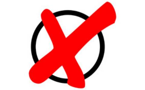 Kreuz auf Stimmzettel