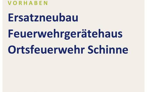 eler poster ersatzneubau feuerwehrgeaetehaus schinne