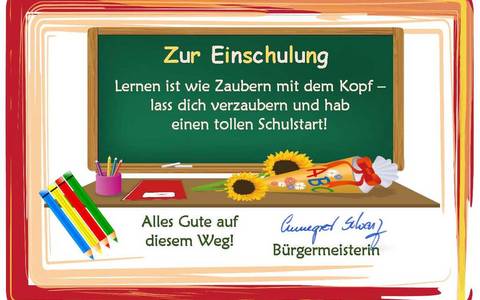 Gruß zur Einschulung 2026 karte zur einschulung2026