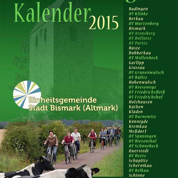 Veranstaltungskalender für die Einheitsgemeinde Stadt Bismark (Altmark) 2015