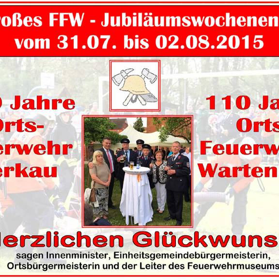 Feuerwehrjubiläen in Berkau und Wartenberg