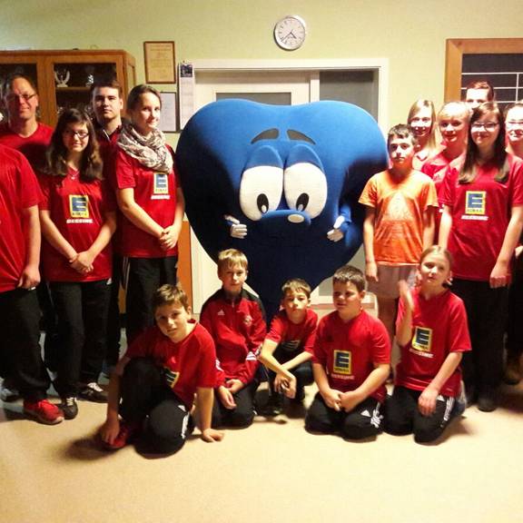 Blaue Herzen bei an Nachwuchskegler und Kinder vom Haus Silberberg