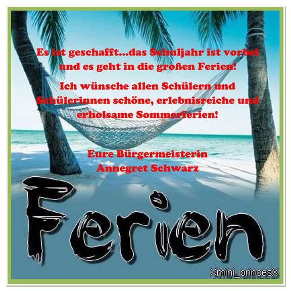 Geschafft - Sommerferien!